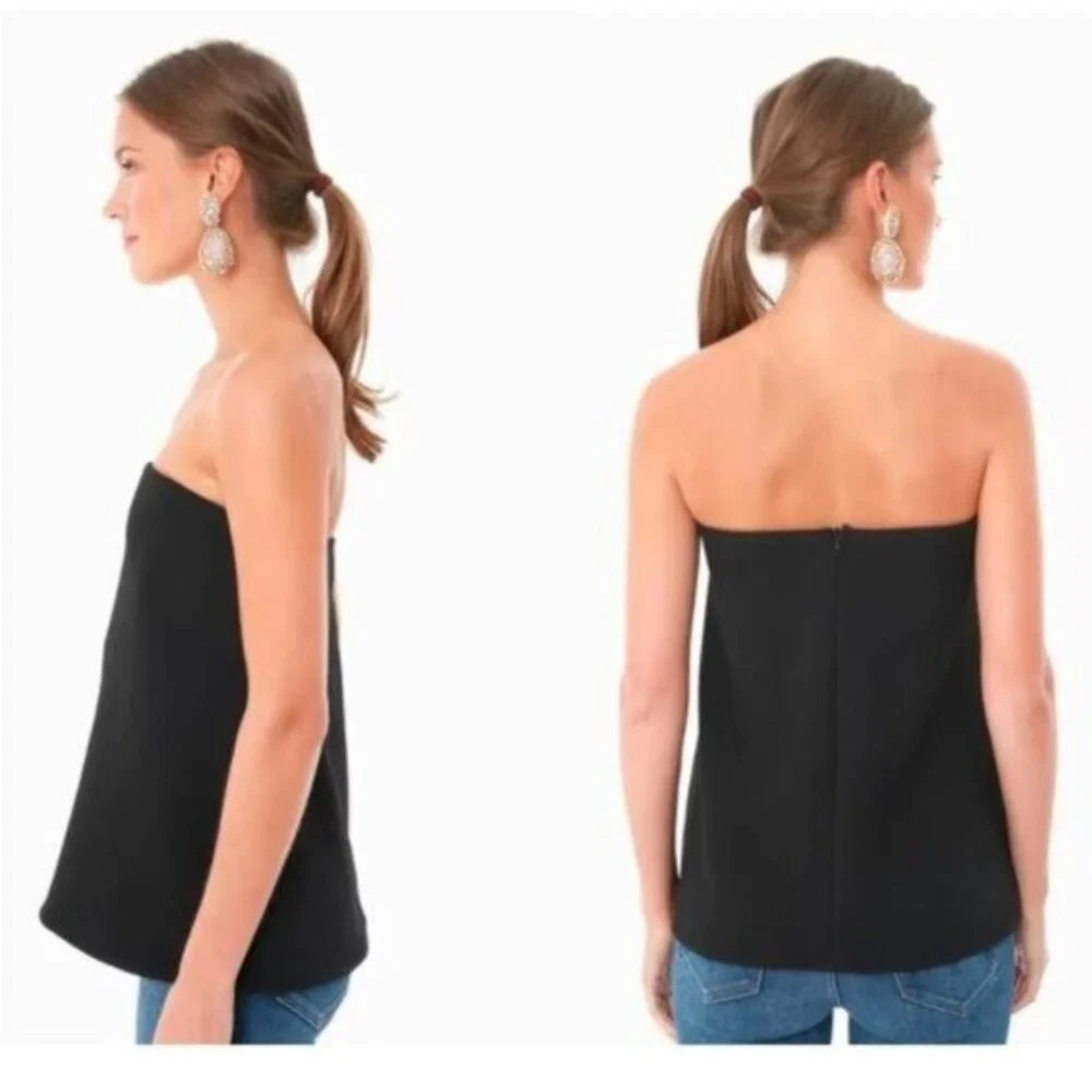 Tuckernuck | NEW Strapless Corset Noir Crepe Marin Top in Black Size XXL - Picture 2 of 14